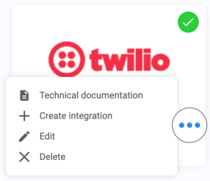 Create a new Twilio integration